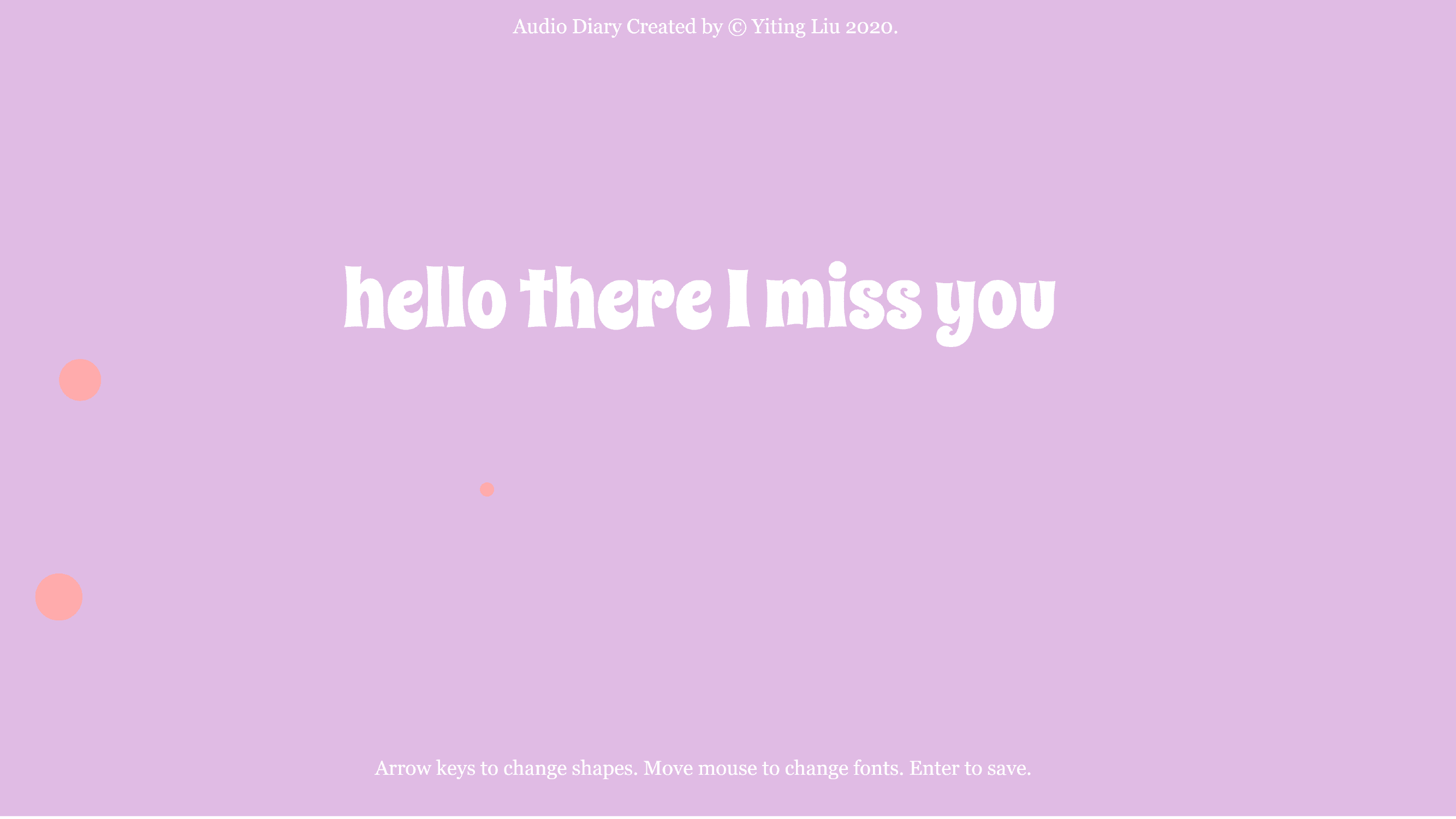 Interactive Audio App - Audio Diary