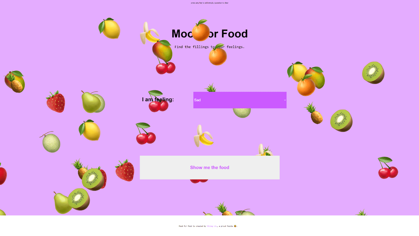 Full-Stack App - Mood for Food